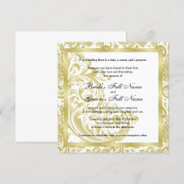 Elegante Einladung zur Hochzeit - Gold