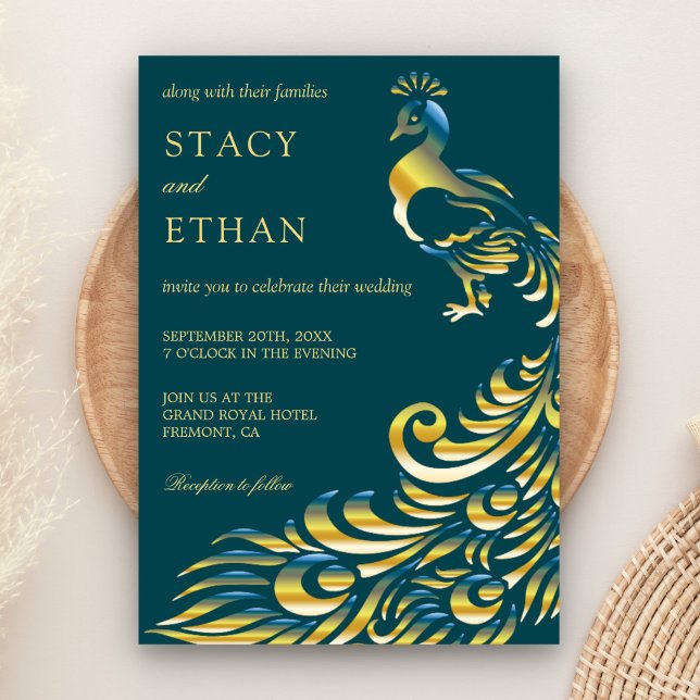 Elegante Einladung zur Hochzeit im Aquamarinen und (Von Creator hochgeladen)