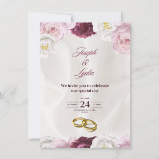 Elegante Einladung zur Hochzeit - klassisch & roma