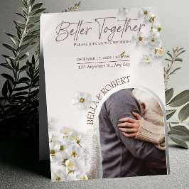 Elegante Einladung zur Hochzeit mit Silberner Glit