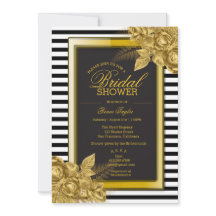 Elegante Einladungen für die Black/Gold Bridal Dus
