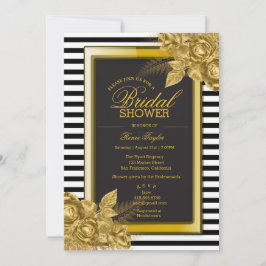 Elegante Einladungen für die Black/Gold Bridal Dus
