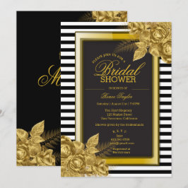 Elegante Einladungen für die Black/Gold Bridal Dus