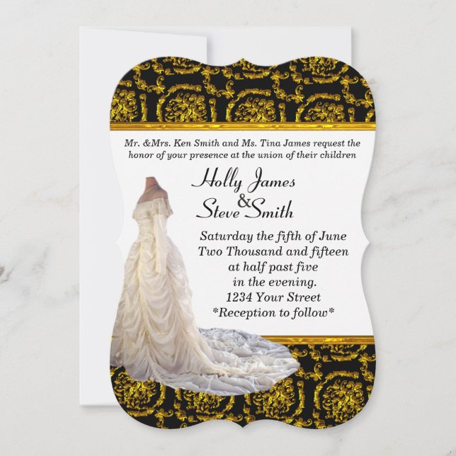 Elegante Einladungen für Hochzeiten (Vorderseite)