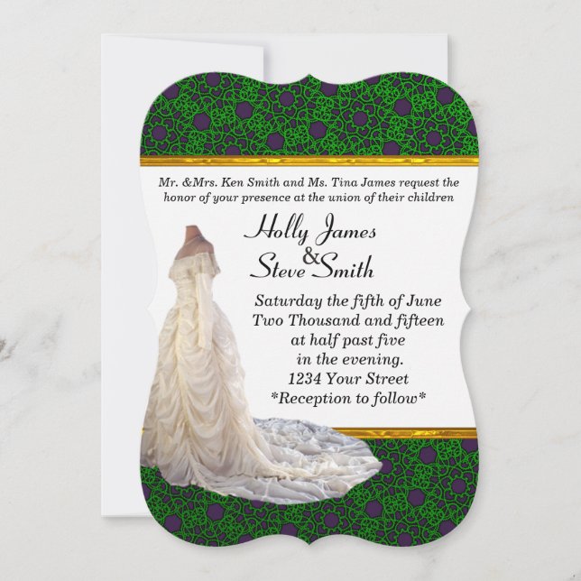 Elegante Einladungen für Hochzeiten (Vorderseite)