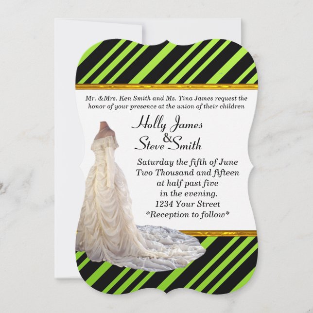 Elegante Einladungen für Hochzeiten (Vorderseite)