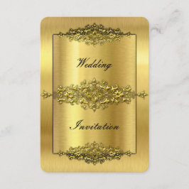 Elegante Einladungen für Hochzeiten, Gold