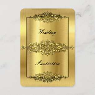 Elegante Einladungen für Hochzeiten, Gold