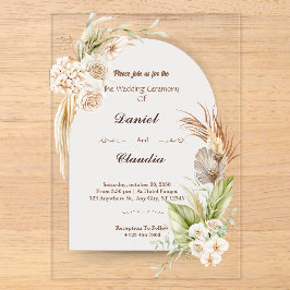 Elegante Einladungen für Hochzeiten in Acryl