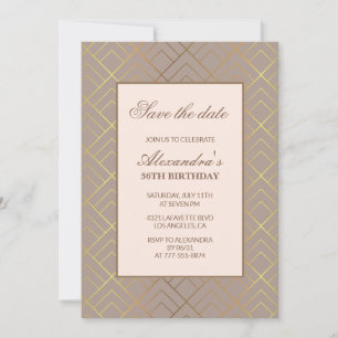 Elegante Einladungen Save the Date zum 36.