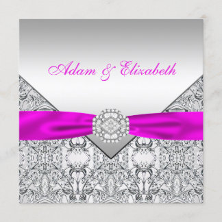 Elegante Einladungen zu Hochzeiten in Silver und F