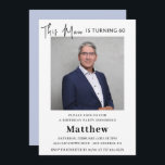 Elegante Einladungen zum 60. Geburtstag Männer Fot<br><div class="desc">Eleganter 50. Geburtstag Einladungen Männer Foto Moderne</div>