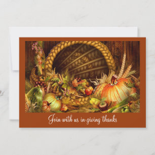 Elegante Einladungen zur Thanksgiving-Dinnerparty