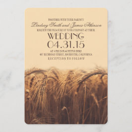 elegante Einladungen zur Weizenhochzeit