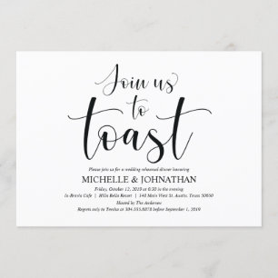 Elegante Einladungs-Karte für Hochzeiten Probe Din Einladung