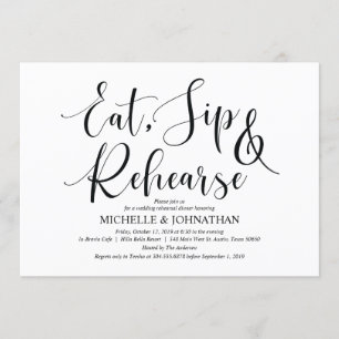 Elegante Einladungs-Karte für Hochzeiten Probe Din Einladung