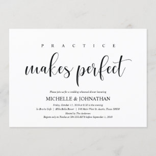 Elegante Einladungs-Karte für Hochzeiten Probe Din Einladung