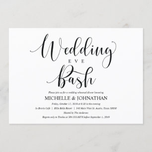 Elegante Einladungs-Karte für Hochzeiten-Probe Einladung