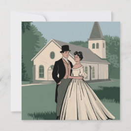 Elegante Einladungskarte feiert Liebe