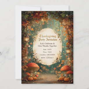 Elegante Einladungskarte für das Thanksgiving-Dinn