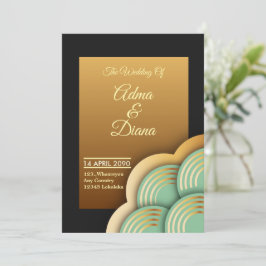 Elegante Einladungskarte für Hochzeiten