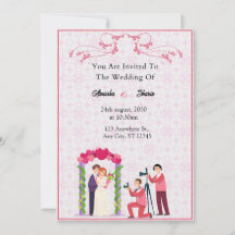 Elegante Einladungskarte für Hochzeiten