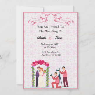 Elegante Einladungskarte für Hochzeiten