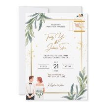 Elegante Einladungskarte für Hochzeiten
