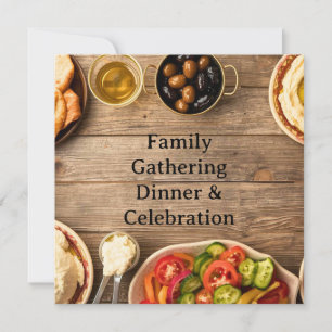 Elegante Einladungskarte zum Abendessen