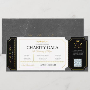 Elegante Eintrittskarte für den Charity-Gala in Sc Einladung