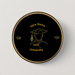 Elegante einzeilige Kunst-Absolventin Button