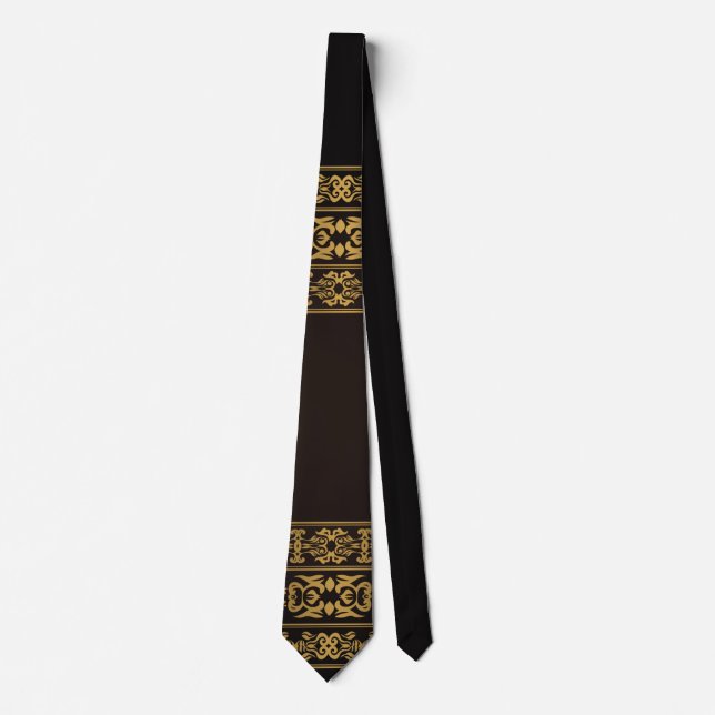 Elegante Einzigartige Goldene Krawatte (Vorderseite)