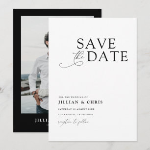 Elegante Einzigartige Hochzeit des Fotos Einladung