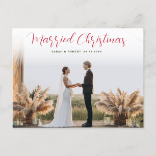 elegante, einzigartige Hochzeitsankündigung Postka Postkarte