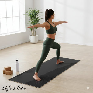 Elegante einzigartige schwarze stilvolle Yogamatte