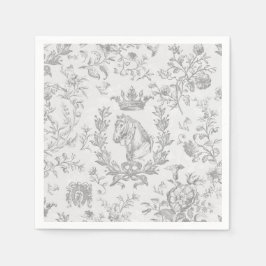 Elegante Elegant Chic Gray White Reittier Serviette