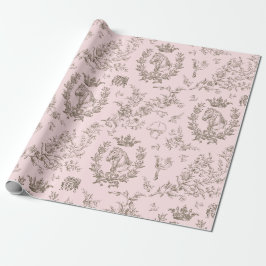 Elegante Elegant Chic Pink Beige Reitausflug Geschenkpapier