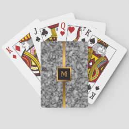 Elegante Elegante Moderne Black Gold Marmor Spielkarten