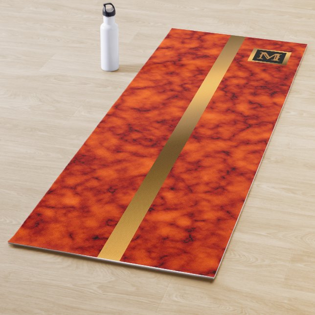 Elegante Elegante Moderne Black Gold Marmor Yogamatte (Beispiel)
