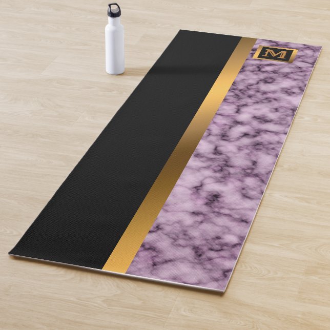 Elegante Elegante Moderne Black Gold Marmor Yogamatte (Beispiel)