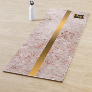 Elegante Elegante Moderne Black Gold Marmor Yogamatte