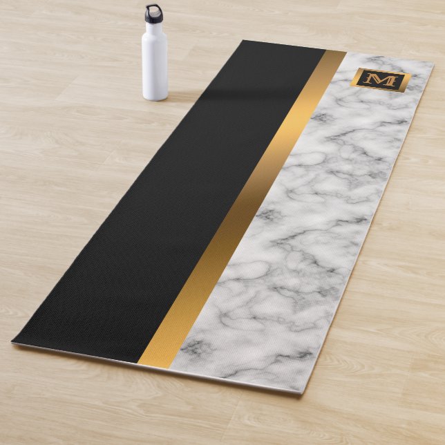 Elegante Elegante Moderne Black Gold Marmor Yogamatte (Beispiel)