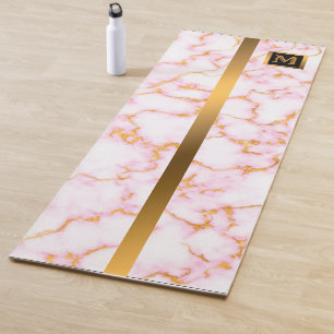 Elegante Elegante Moderne Black Gold Marmor Yogamatte