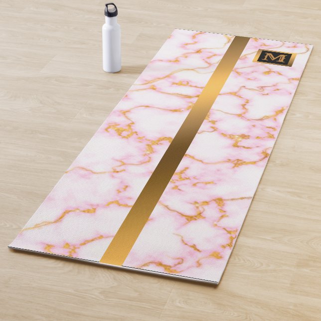 Elegante Elegante Moderne Black Gold Marmor Yogamatte (Beispiel)