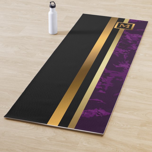 Elegante Elegante Moderne Black Gold Marmor Yogamatte (Beispiel)