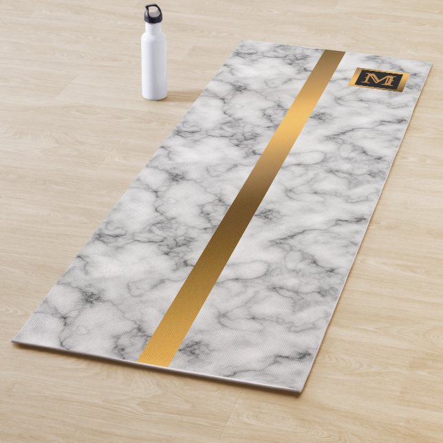 Elegante Elegante Moderne Black Gold Marmor Yogamatte (Beispiel)