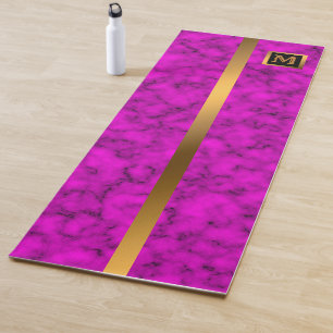Elegante Elegante Moderne Black Gold Marmor Yogamatte
