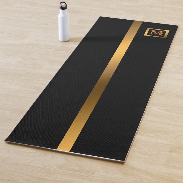 Elegante Elegante Moderne Black Gold Marmor Yogamatte (Beispiel)