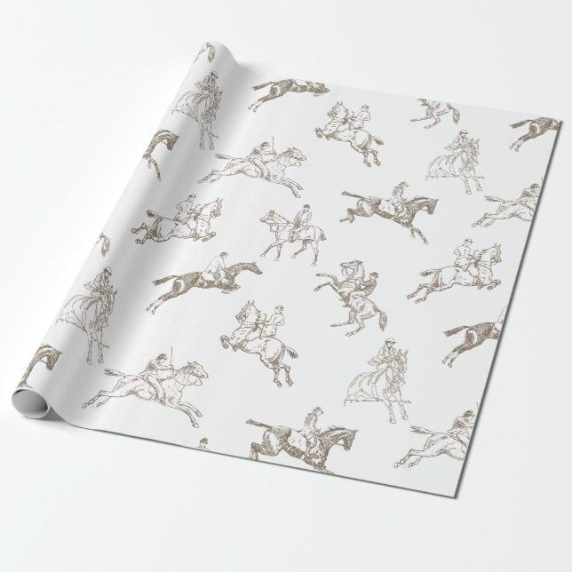 Elegante Elegante Reiten Geschenkpapier (Ungerollt)