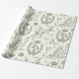 Elegante Elegante Schwarz-weiße Reittour Geschenkpapier